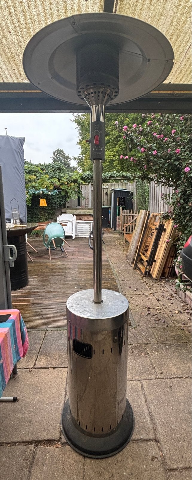 Terrasverwarmer zonder gasfles, Tuin en Terras, Ophalen of Verzenden, Gebruikt, Elektrisch, Vloer