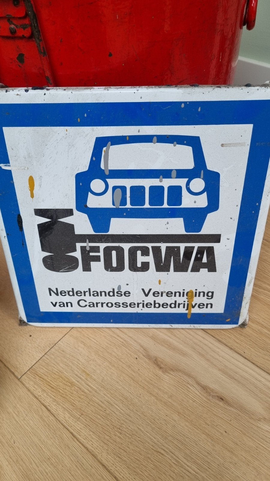 FOCWA Bord 28x28 cm - Nederlands Carrosseriebedrijf, Ophalen of Verzenden