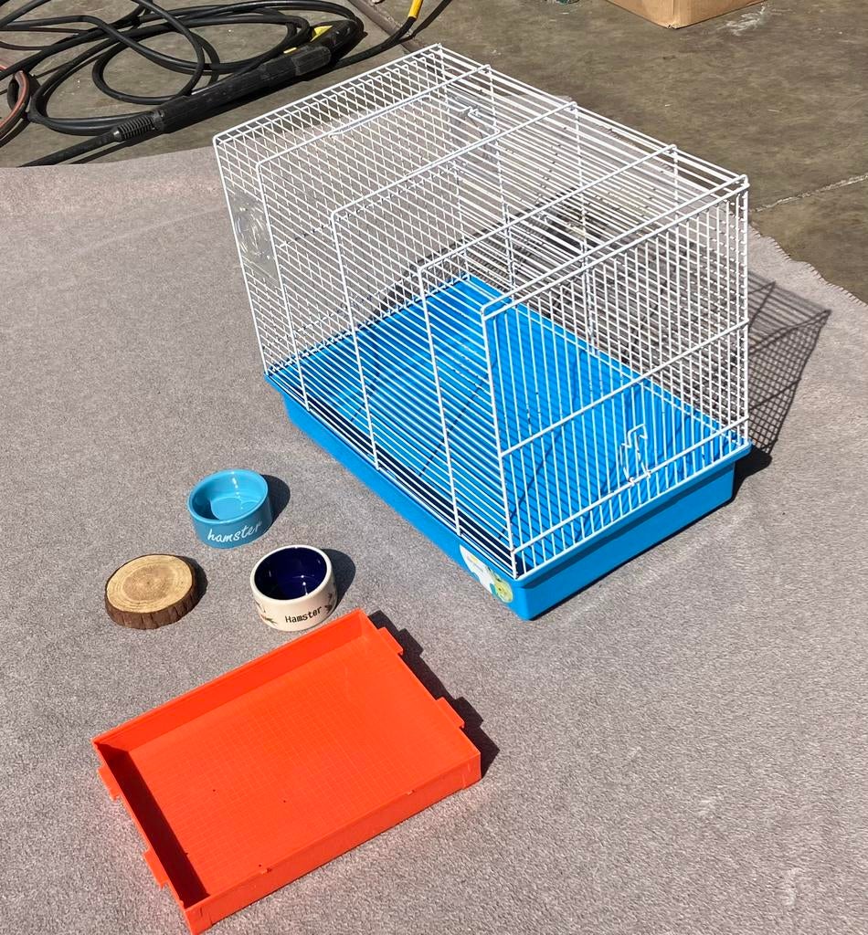 Hamsterkooi Ferplast + accessoires (compleet setje)., Dieren en Toebehoren, Kooi, Gebruikt, Minder dan 75 cm, Hamster