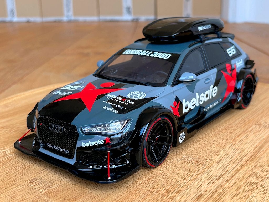 Audi RS6 C7 Gumball 3000 Jon Olsson DTM GT Spirit GT321 ovp, Hobby en Vrije tijd, Modelauto's | 1:18, Ophalen, Gebruikt, Auto