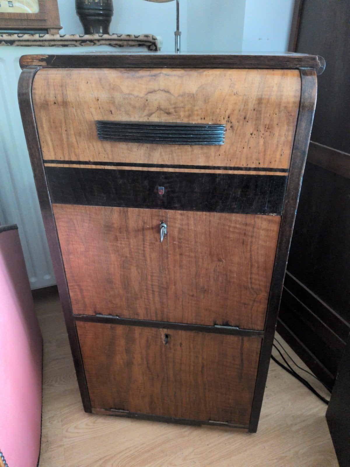Philips platenspeler wisselaar kast met platen ruimte 1948, Antiek en Kunst, Ophalen