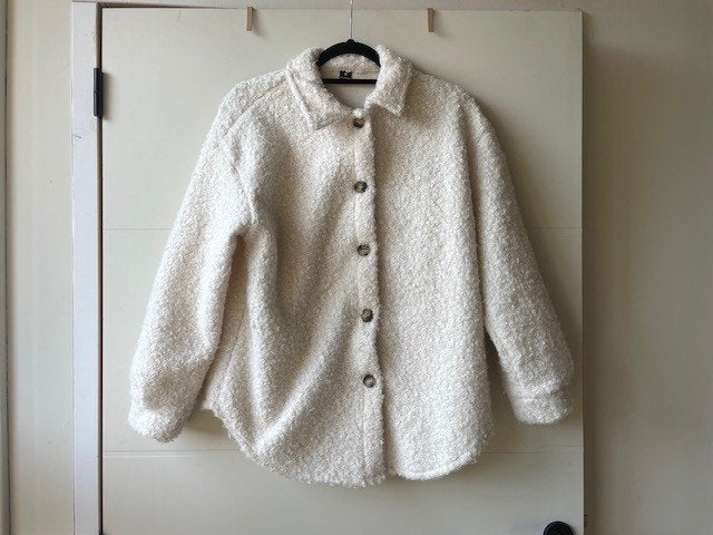 Teddy jas in de kleur crème, maat M, Ophalen of Verzenden, Zo goed als nieuw, Maat 48/50 (M), Wit