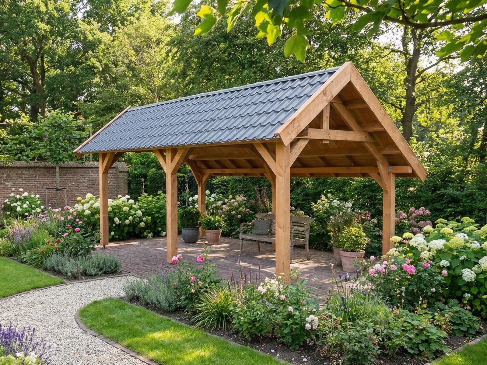 Douglas kapschuur overkapping 15,5x4,6 m carport bouwpakket, Ophalen of Verzenden, Nieuw, Overige typen