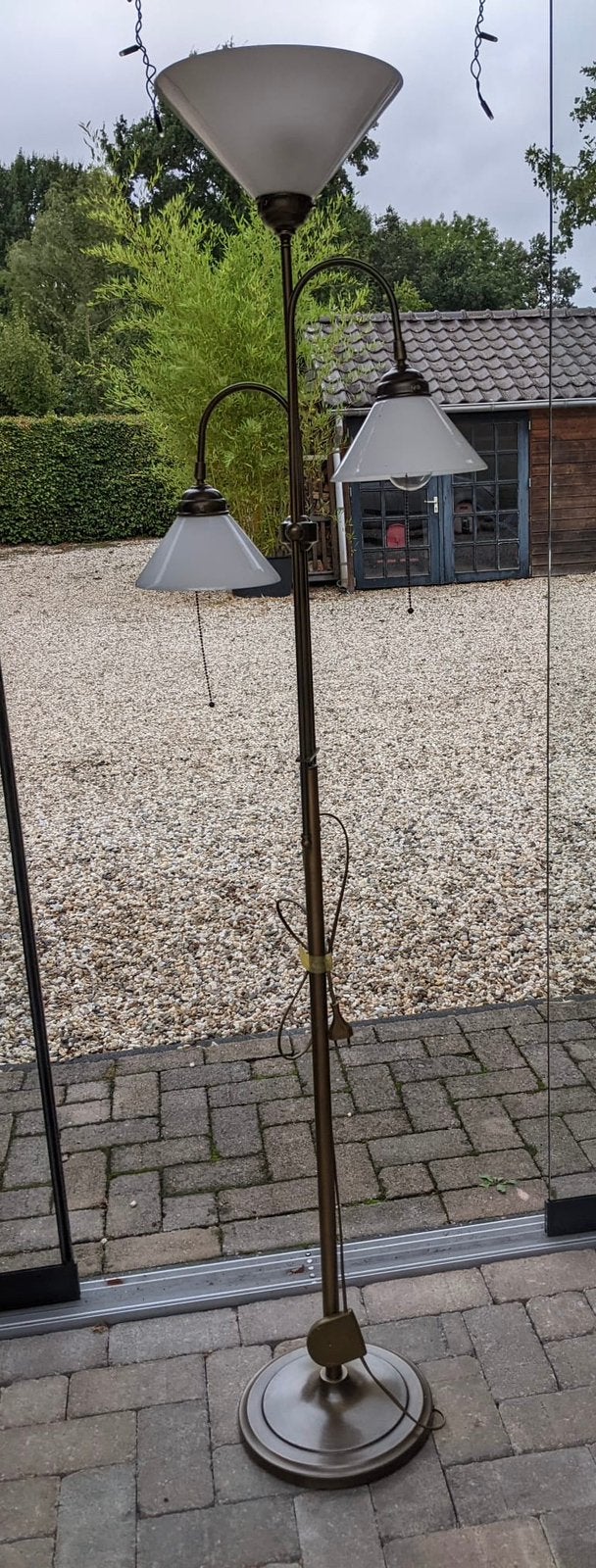 Staande antieke lamp brons goede staat! Gaaf, Huis en Inrichting, Lampen | Vloerlampen, Ophalen, Zo goed als nieuw, 150 tot 200 cm