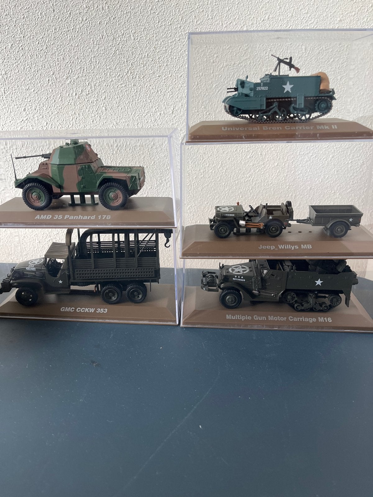 Militaire Voertuigen Modelcollectie - 6 Stuks, Ophalen of Verzenden, Zo goed als nieuw
