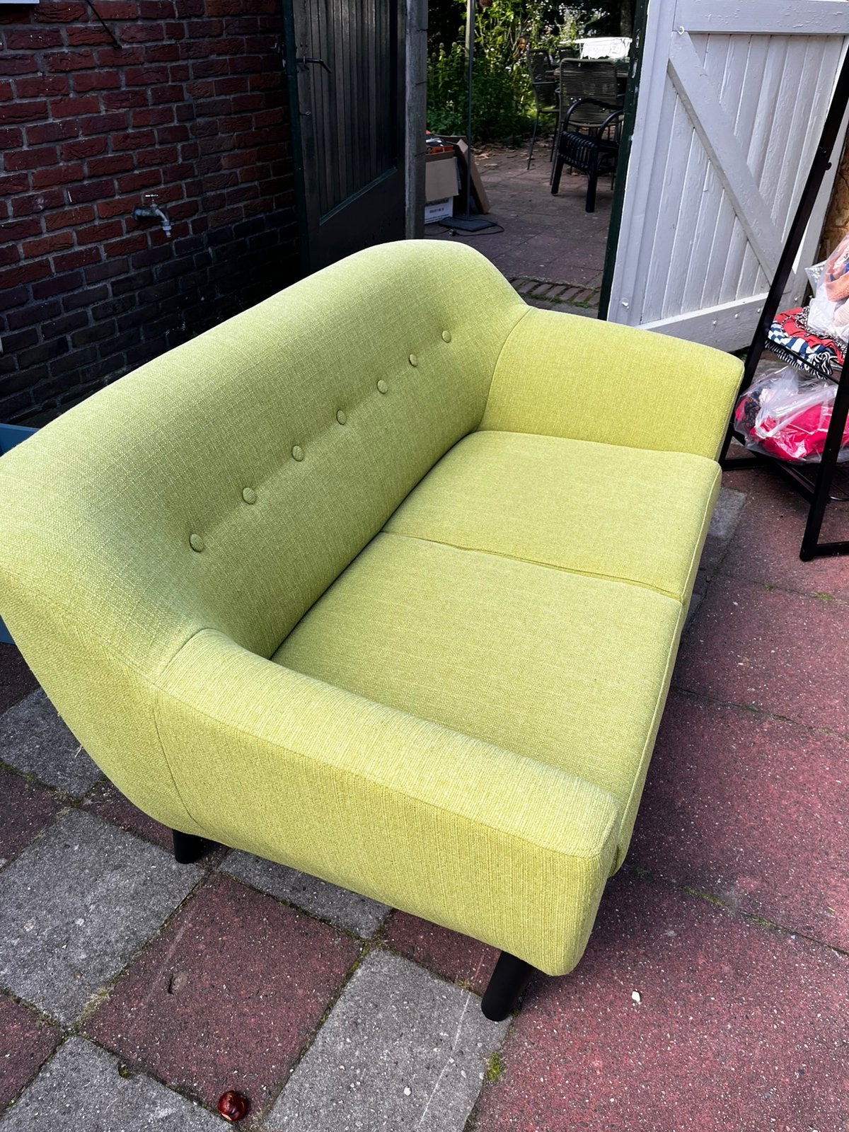 Retro bank, Tweepersoons, 75 tot 100 cm, Ophalen of Verzenden, Zo goed als nieuw