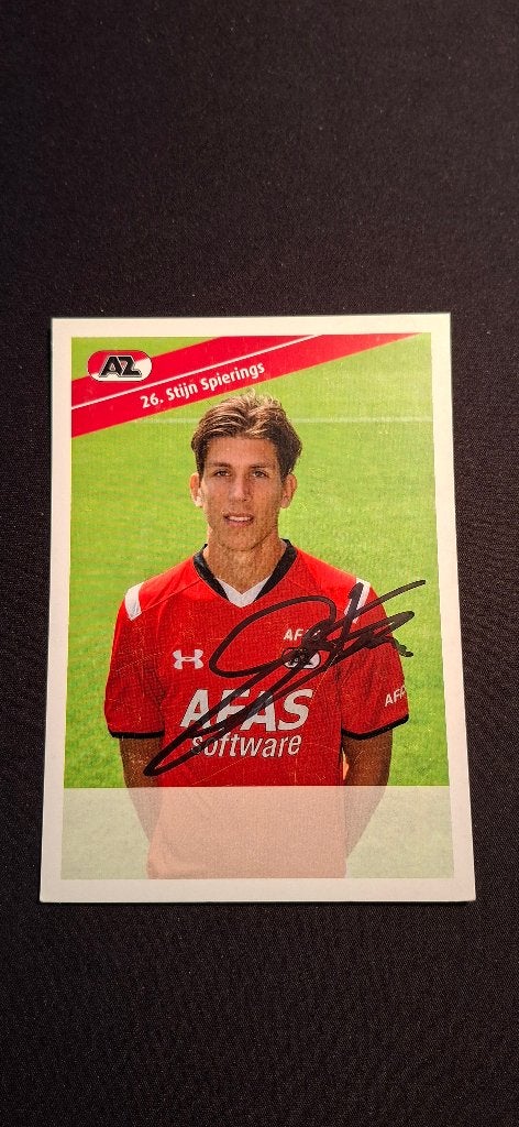 Spelerskaart met handtekening; Stijn Spierings # AZ, Ophalen of Verzenden, Nieuw, AZ, Spelerskaart