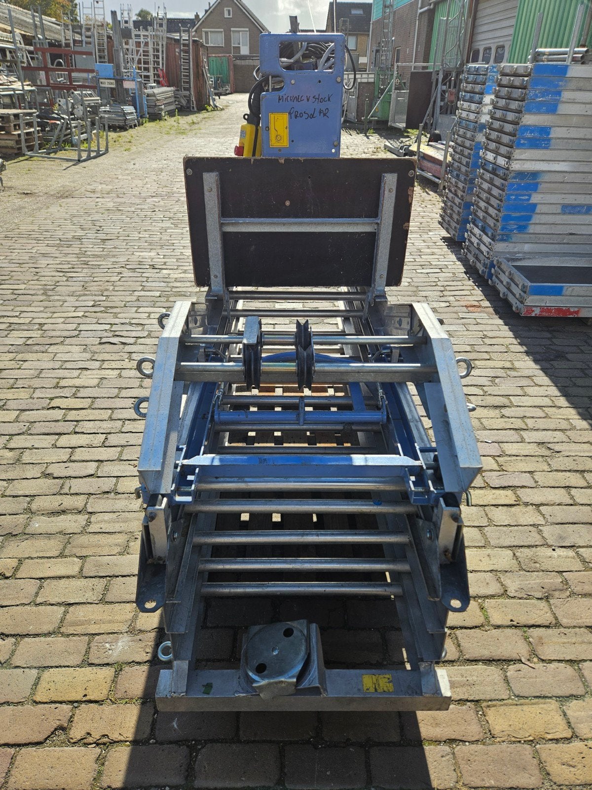Geda ladderlift 11 mtr met knikstuk, Ophalen, Gebruikt, ., Bouwlift
