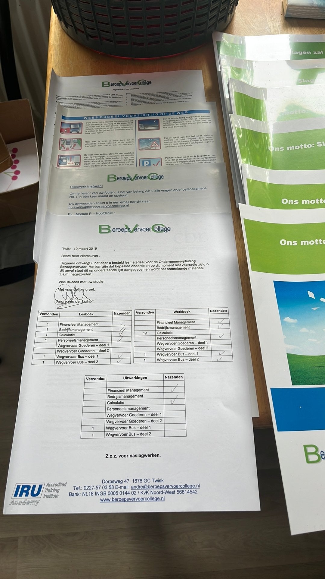 Beroeps vervoer college boeks, Ophalen, Beta, Zo goed als nieuw, MBO