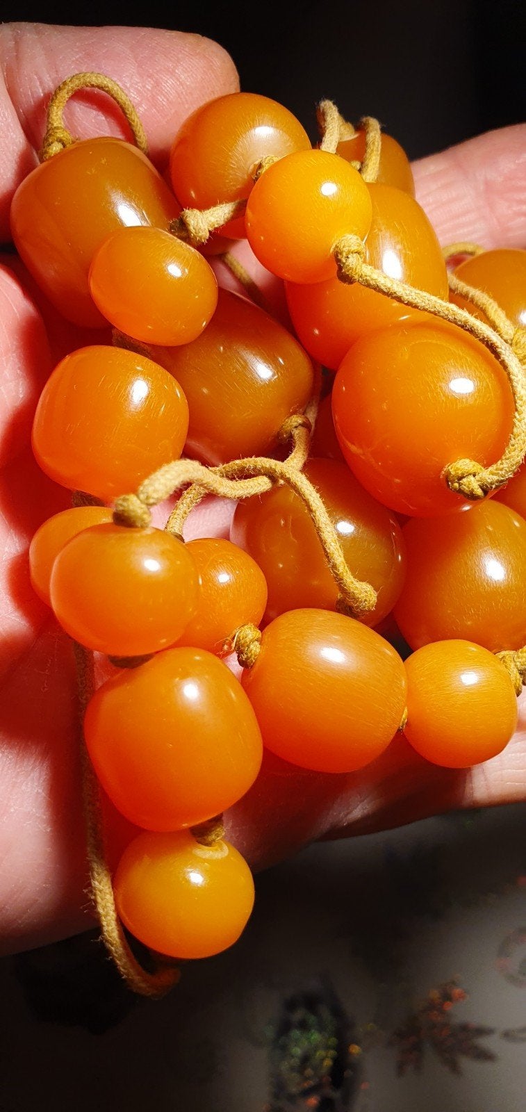 oude antiek amber bakeliet ketting 120.gram, Ophalen of Verzenden, Versiering