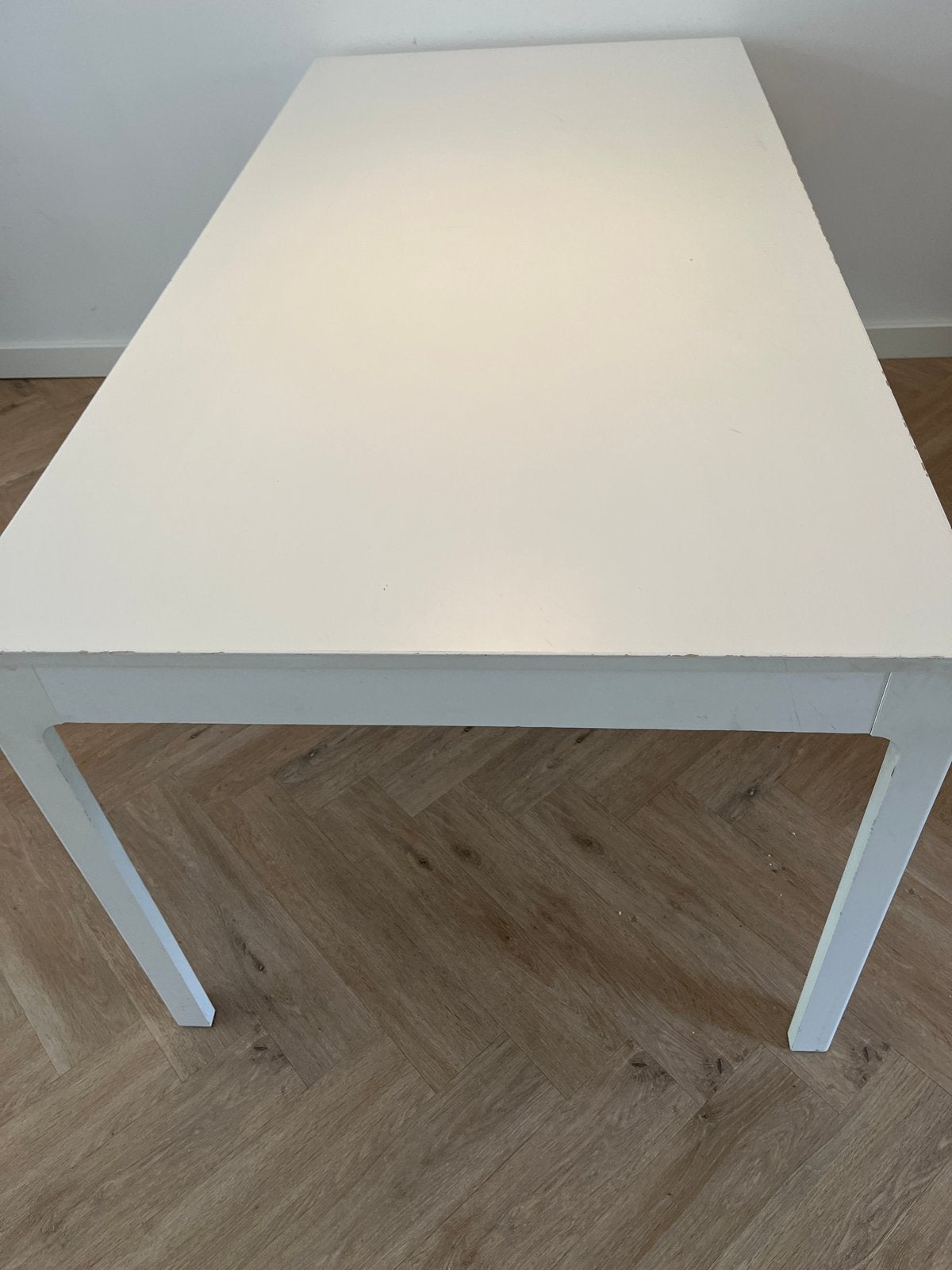 Ikea Uitschuifbare eettafel wit, 180-240 x 90cm, Ophalen, Gebruikt, 50 tot 100 cm, Vijf personen of meer