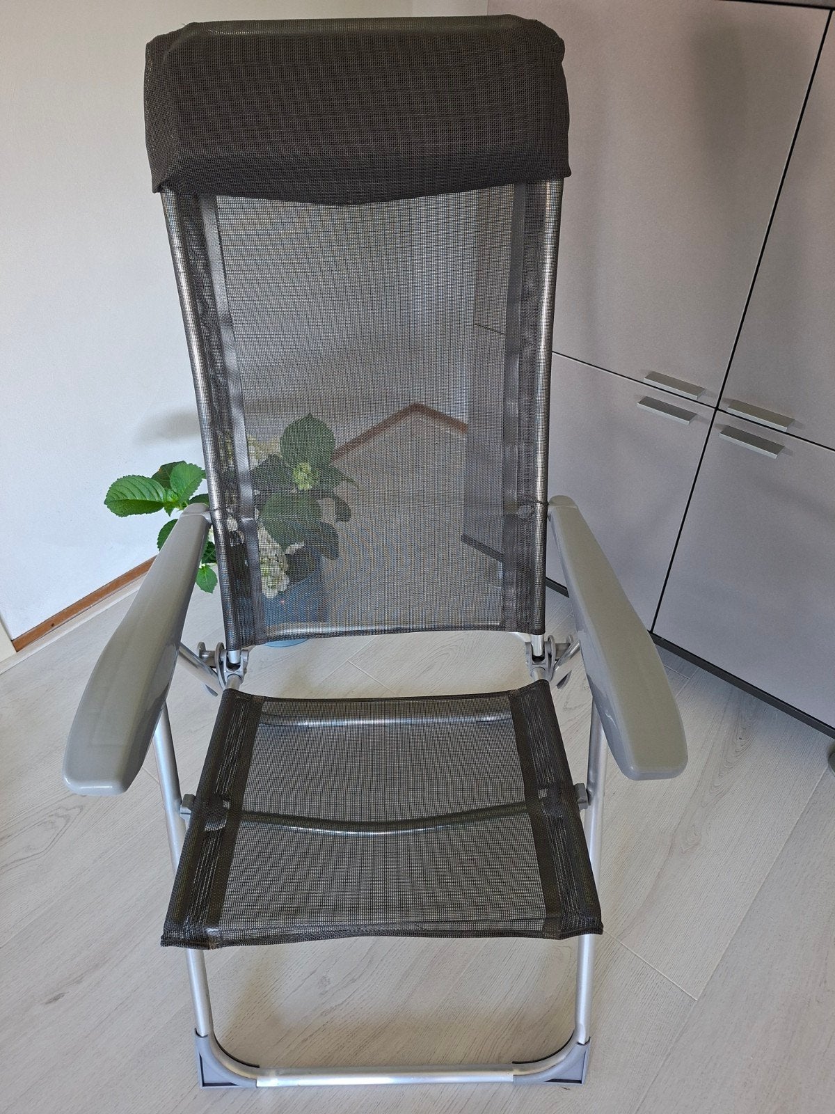 Verstelbare Campingstoel - Polyester Zitting, Aluminium Fram, Ophalen, Gebruikt, Campingstoel