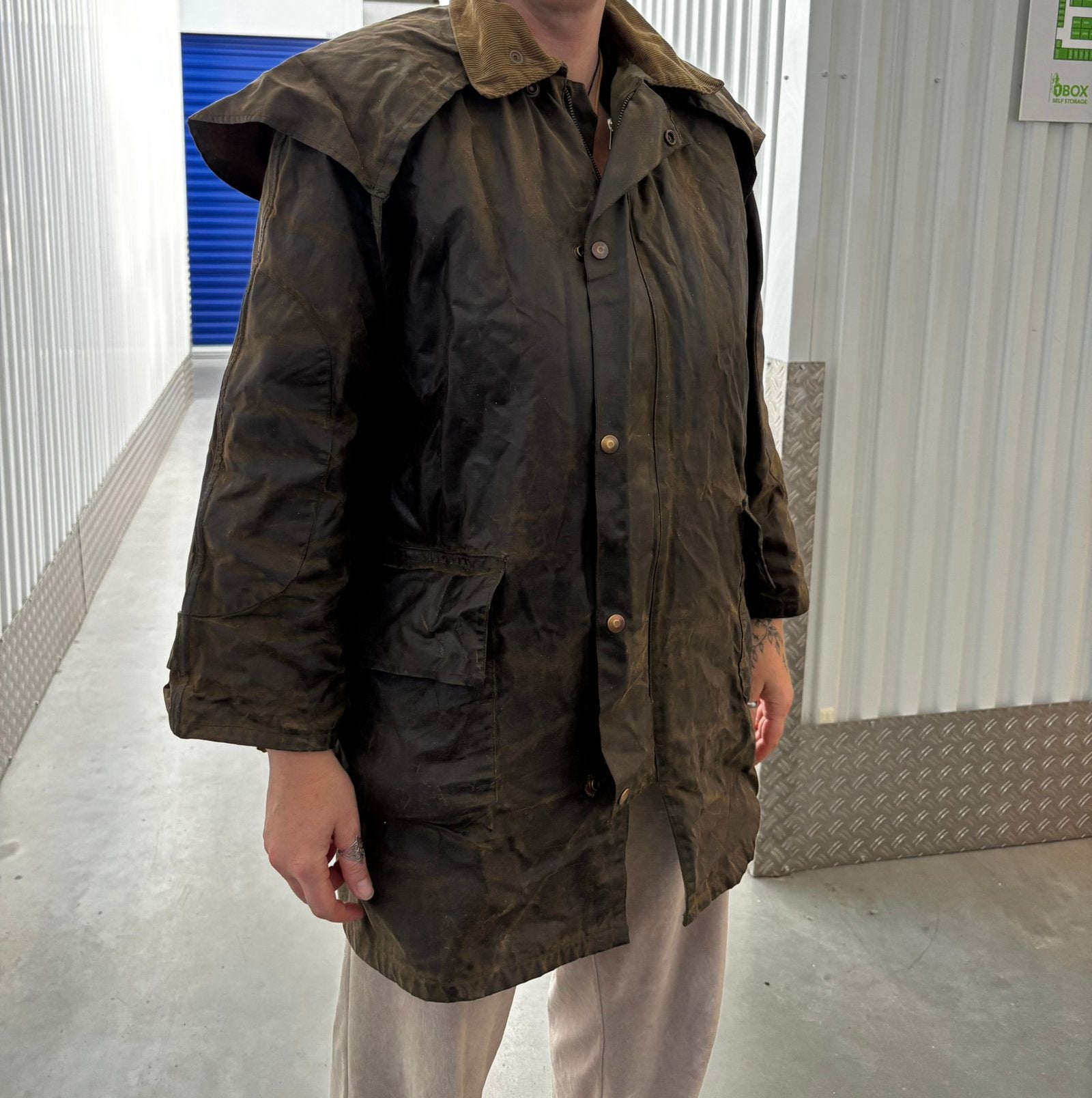 Wax jas met uitneembare bodywarmer, Ophalen of Verzenden, Zo goed als nieuw, Maat 48/50 (M), Groen