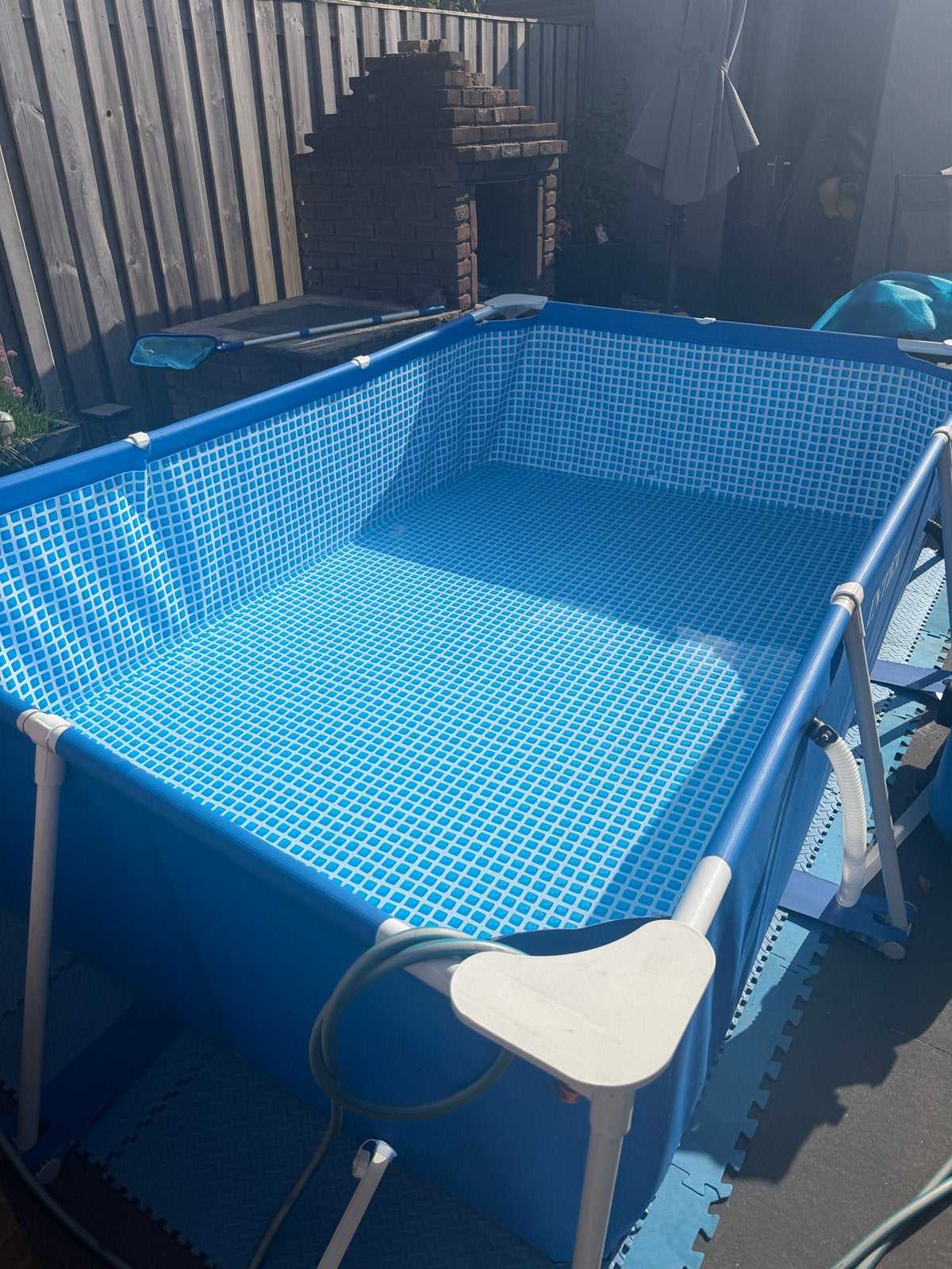Intex Opzetzwembad met pomp en 2 afdekzeilen, Ophalen, Gebruikt, Rechthoekig, Minder dan 80 cm