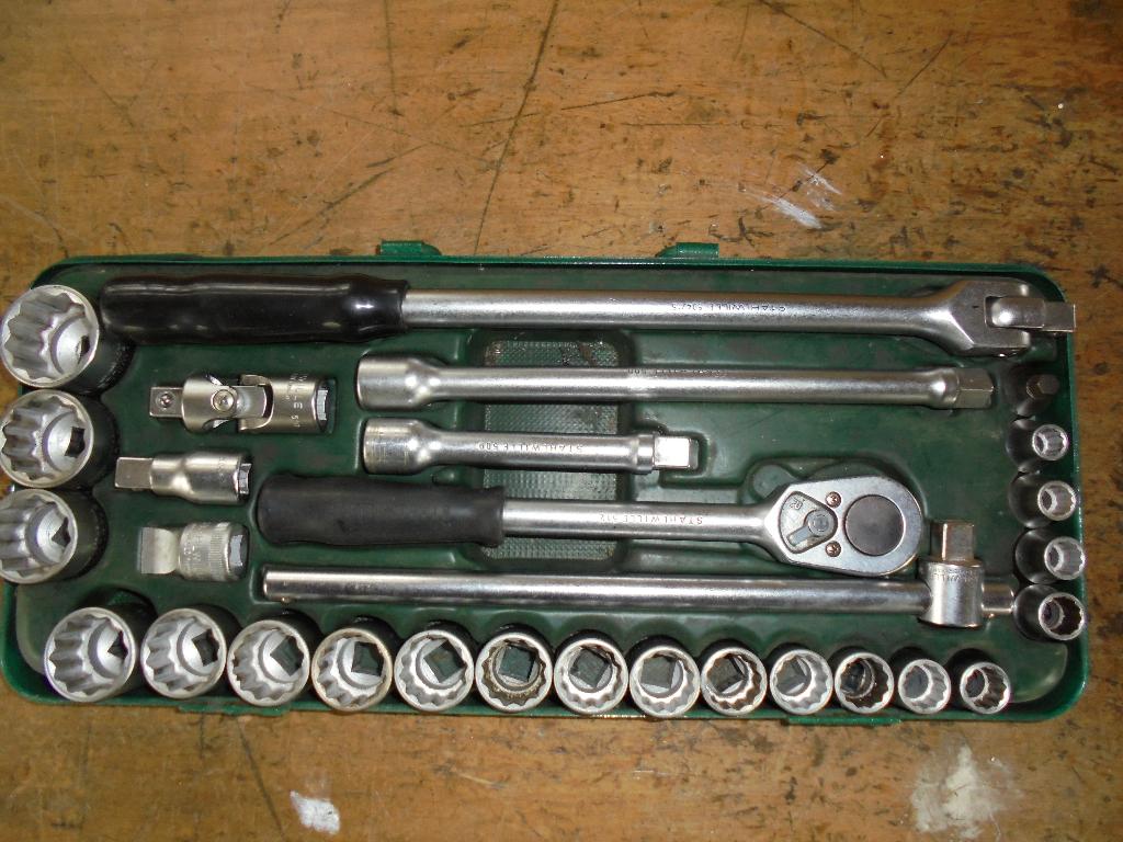 Stahlwille ratel / doppenset in metalen koffer, Ophalen of Verzenden, Zo goed als nieuw
