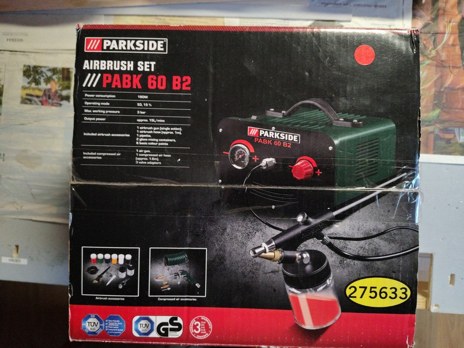 Parkside Airbrush Set PABK 60 B2 - Nieuw in doos, Ophalen of Verzenden, Nieuw