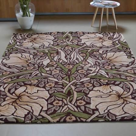 Brink en Campman Morris tapijt Pimpernel Aubergine 200 x 280, Ophalen, Rechthoekig, Groen, Nieuw