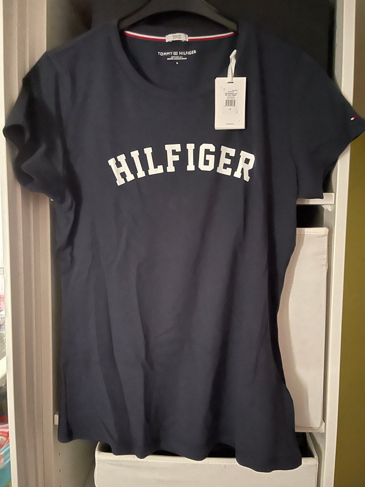 Tommy Hilfiger T-shirt dames maat L, Blauw, Maat 42/44 (L), Nieuw, Ophalen of Verzenden
