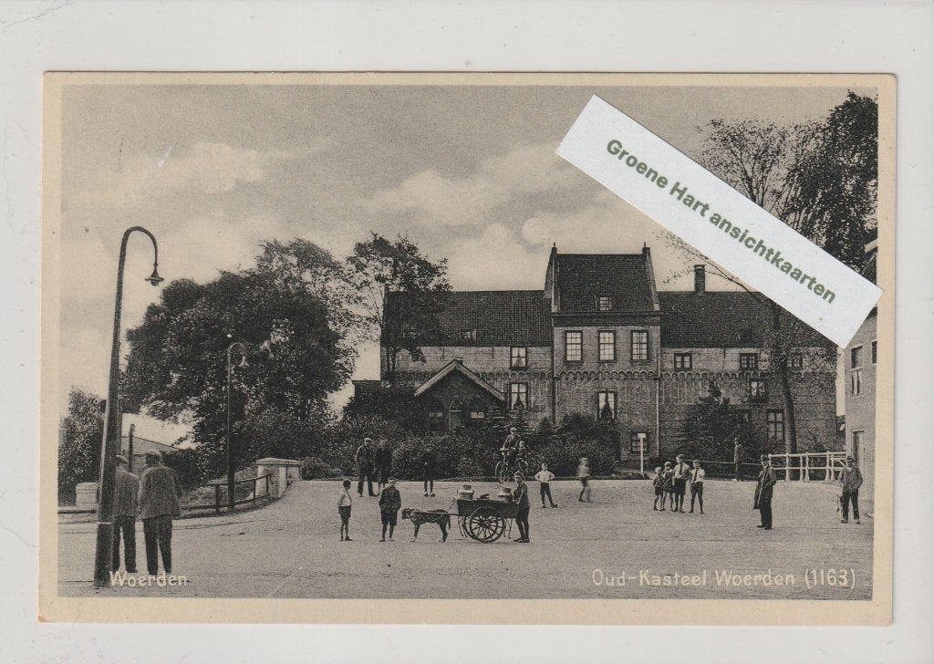 Woerden - Oud-Kasteel 1933 * militair * Sleding * hondenkar, Ophalen of Verzenden, 1920 tot 1940, Gelopen, Utrecht