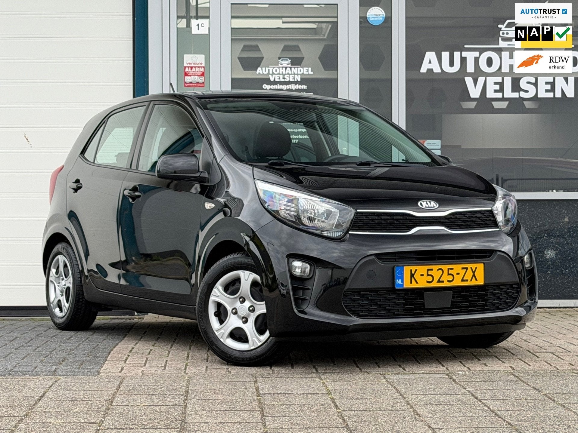 Kia Picanto 1.0 DPi ComfortLine Airco, Auto's, Voorwielaandrijving, Gebruikt, 4 stoelen, Zwart