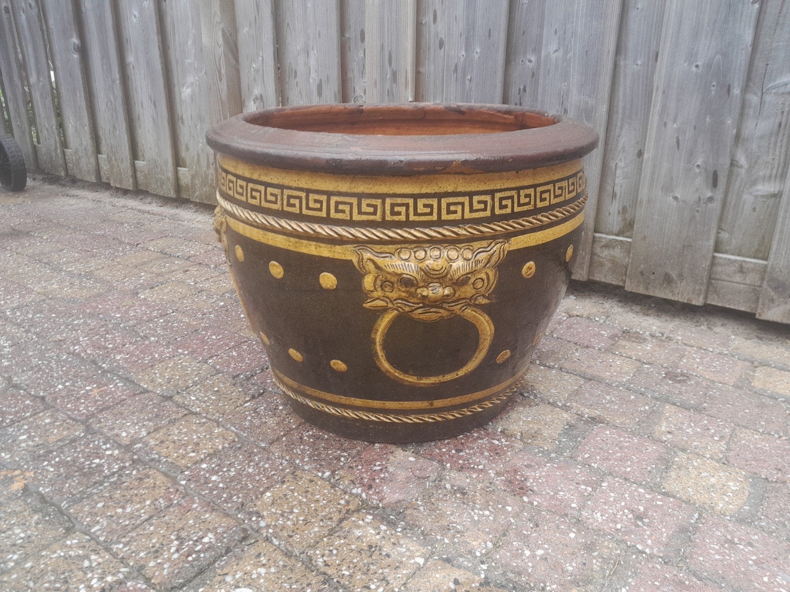 Hele mooie bloempot bloembak 50 rond 38 hoog, Ophalen, Rond, Zo goed als nieuw, Minder dan 40 cm