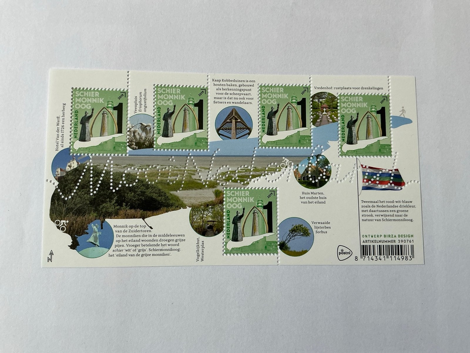 Mooi Nederland 2019 Schiermonnikoog postfris velletje, Postzegels en Munten, Verzenden, Na 1940, Postfris