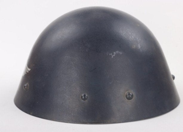 Duitse Tsjechische Luftschutz Helm M34 Compleet met Embleem, Verzamelen, Ophalen of Verzenden, Landmacht, Duitsland, Helm of Baret