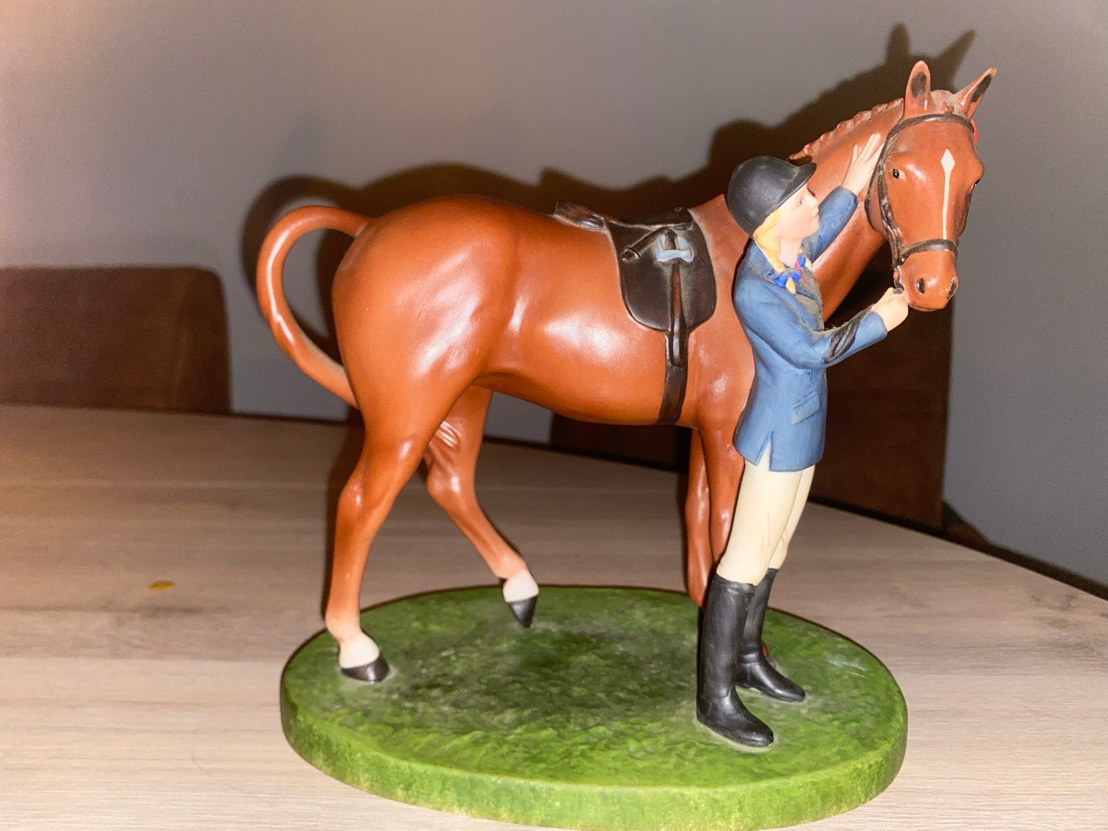 Vintage Franklin Mint 'First Prize' Paard en Ruiter Beeldje, Ophalen of Verzenden, Zo goed als nieuw, Paard, Beeldje of Figuurtje