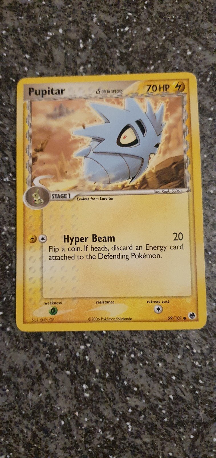Pupitar 59/101 EX Dragon Frontiers Pokémon Kaart, Ophalen of Verzenden