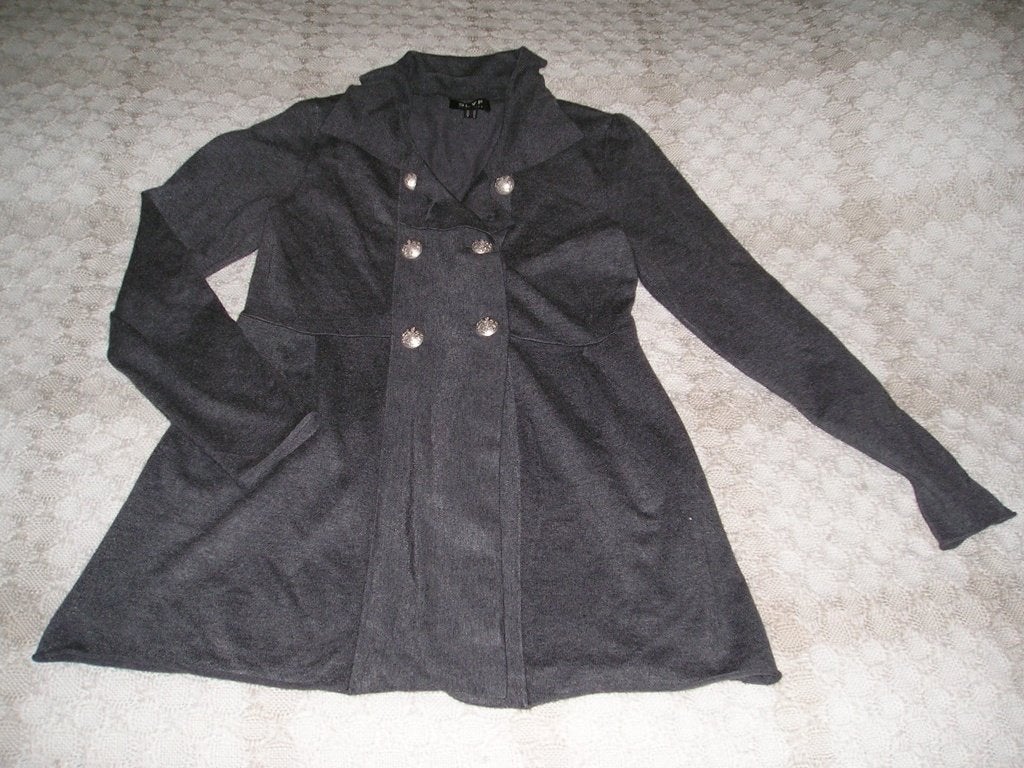 apart grijs vest / lange trui Blaf maat M (maat 38/40), Blaf, Zo goed als nieuw, Grijs, Ophalen