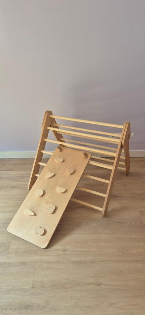 LEG&GO Driehoek Klimrek met Glijbaan/Klim-plank, Ophalen, Zo goed als nieuw, Klimwand