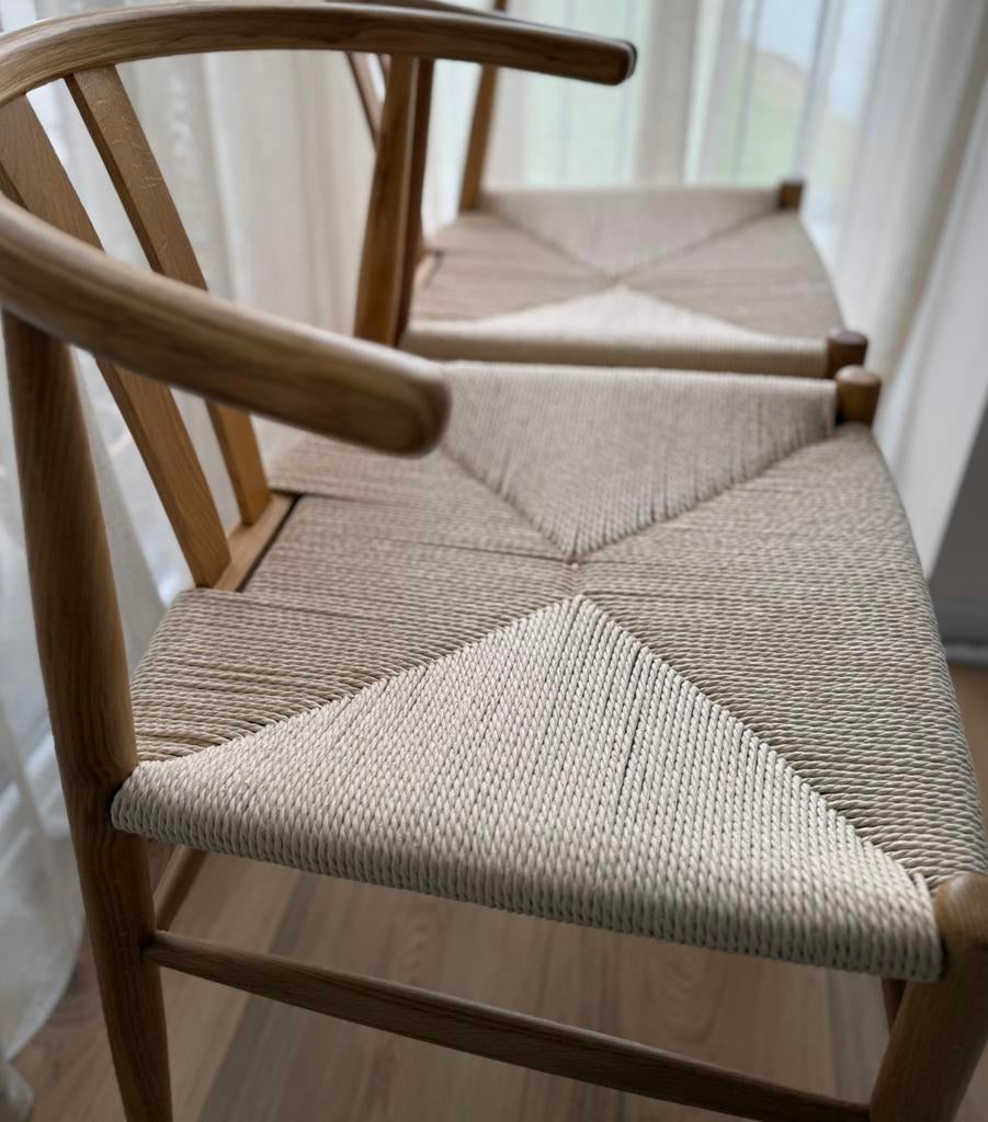 2 JYSK GUDERUP stoelen – naturel eiken | Japandi stijl |zgan, Huis en Inrichting, Ophalen, Twee, Bruin, Hout
