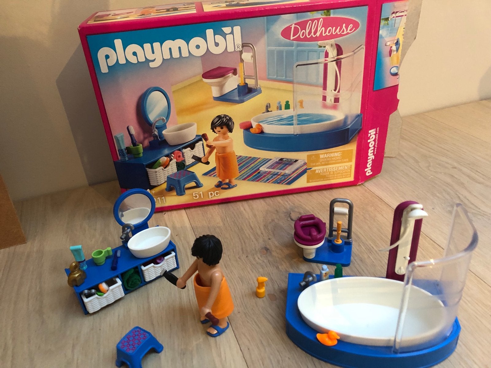 Playmobil Dollhouse Badkamer 70211 - Zo goed als compleet, Kinderen en Baby's, Speelgoed | Playmobil, Ophalen, Gebruikt