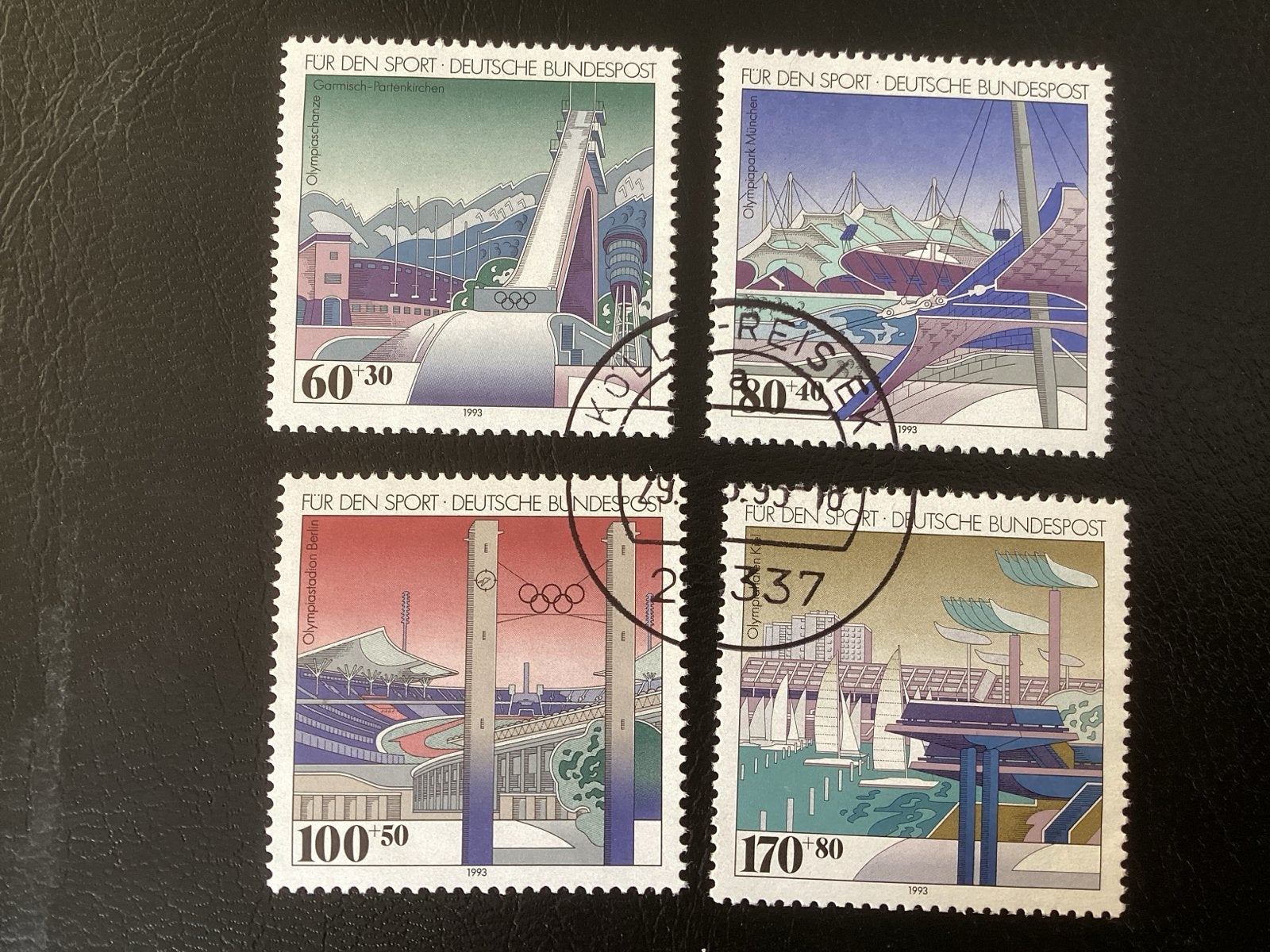 Duitse postzegels Olympische Spelen 1993, Postzegels en Munten, Ophalen of Verzenden, 1990 tot heden, Gestempeld