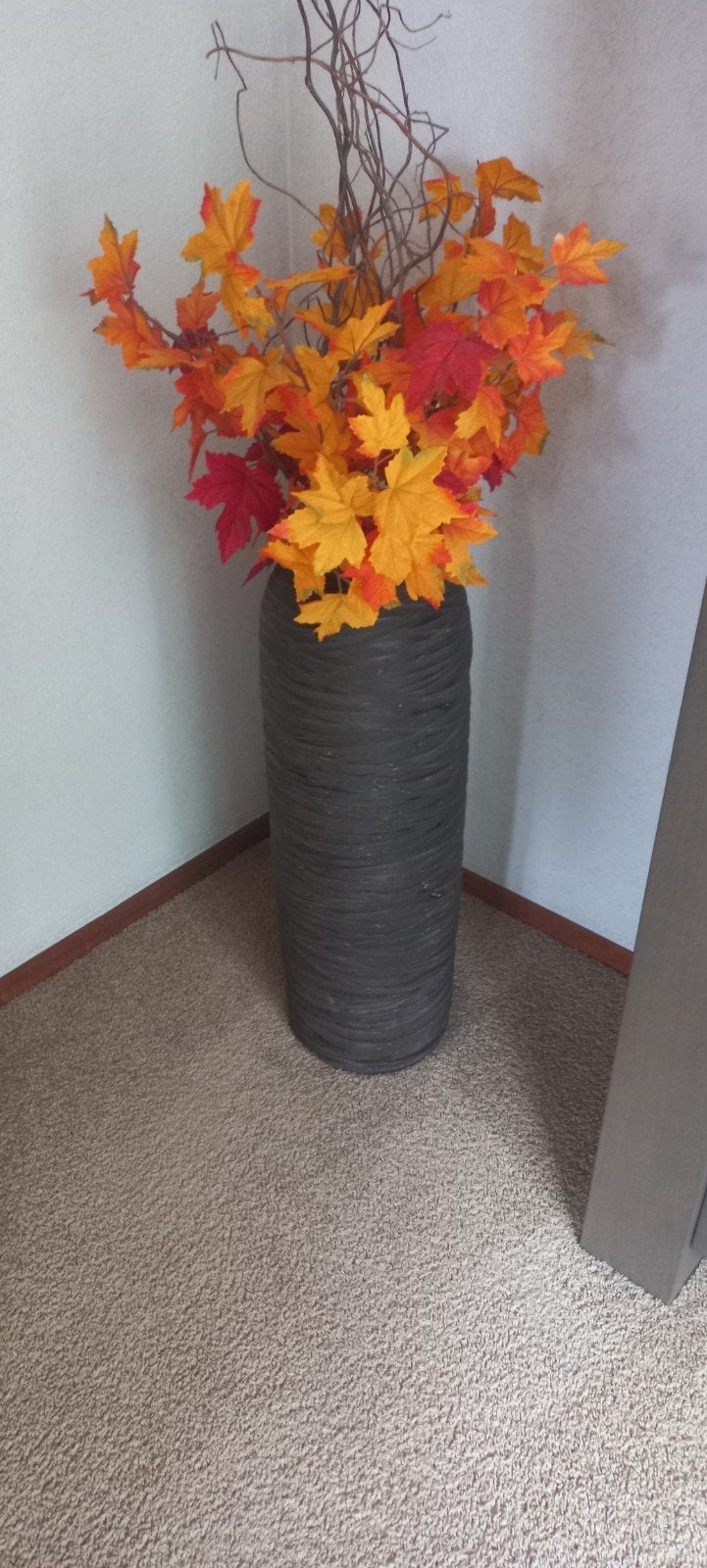 Leuke bruine vaas 80 cm, Huis en Inrichting, Woonaccessoires | Vazen, Ophalen, Overige kleuren, Glas, 75 cm of meer