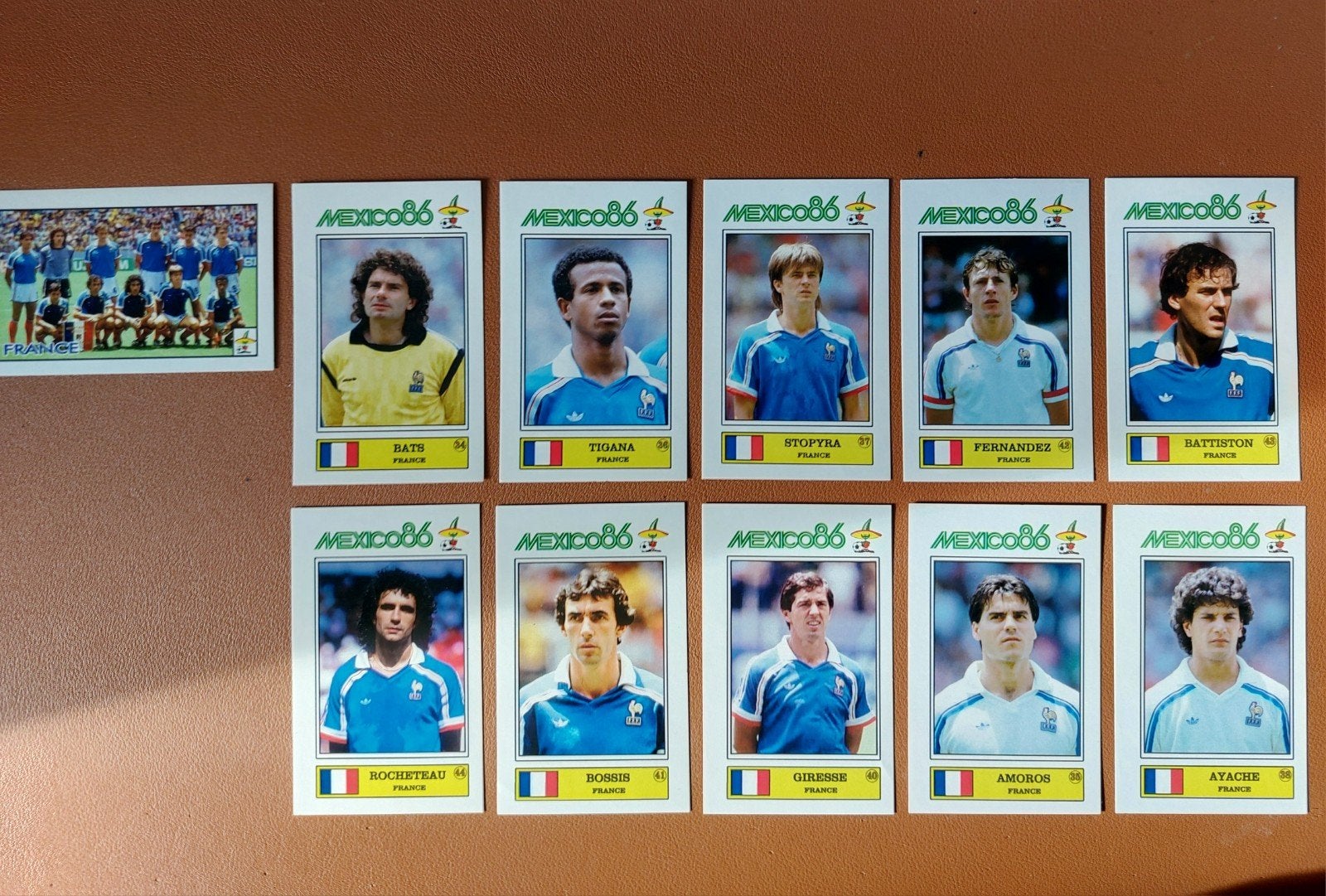 france frankrijk wk 86 mexico voetbal plaatjes sticker 1986, Verzenden, Zo goed als nieuw, Buitenlandse clubs, Poster, Plaatje of Sticker