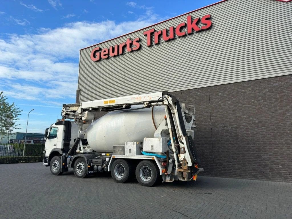 Volvo FM 410 8X4 + STETTER 9 M3 MIXER/MISCHER + THEAM 15 M T, Auto's, Automaat, Achterwielaandrijving, Euro 6, Wit