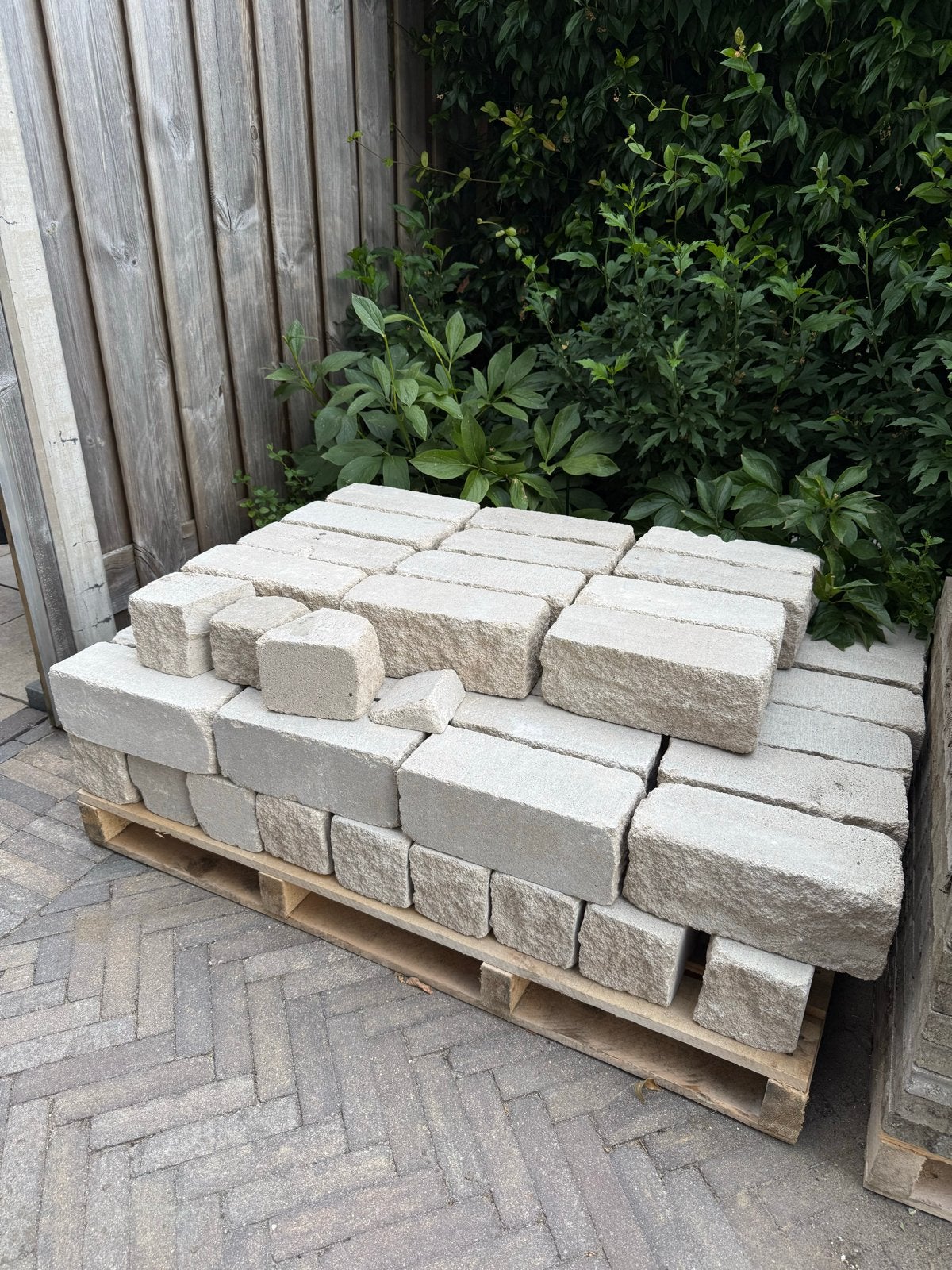 Betonnen stapelblokken/stapelstenen voor tuin of muur, Tuin en Terras, Tegels en Klinkers, Ophalen, Overige typen, Nieuw, Minder dan 5 m²