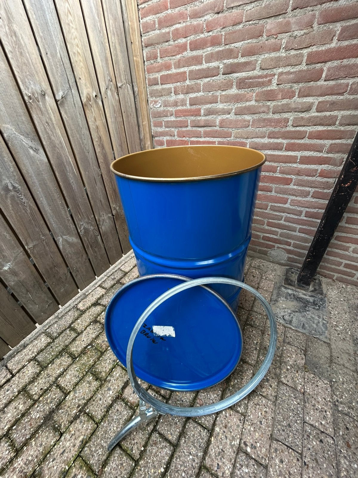 Opslagvat, stalen ton, stookton, pellet opslag, Ophalen, Zo goed als nieuw