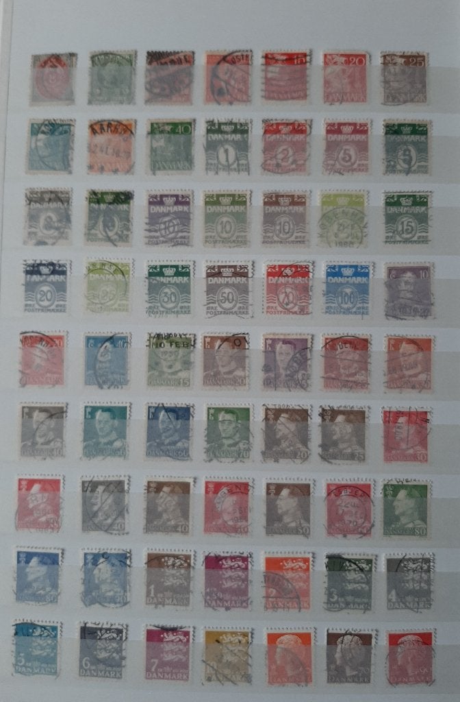 Verzameling Oude Klassieke Postzegels Denemarken Nr. 2 Gest, Postzegels en Munten, Ophalen, Denemarken, Gestempeld