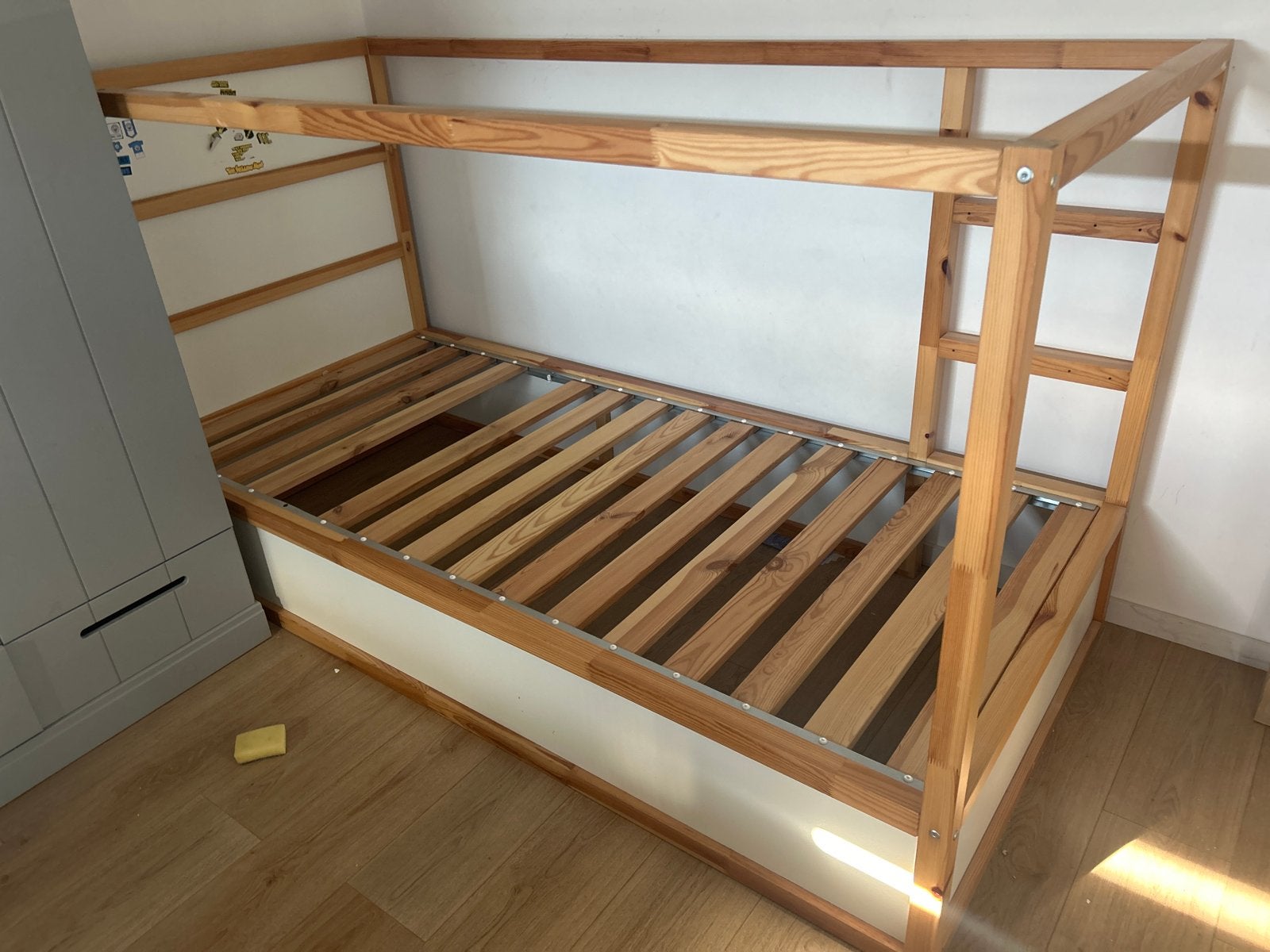 Omkeerbaar bed: laag bed of hoogslaper, Ophalen, Gebruikt, Eenpersoons, 160 tot 180 cm