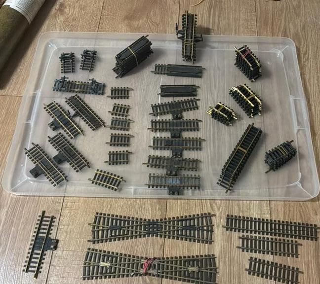 75x fleischmann rails, Gebruikt, Gelijkstroom, Fleischmann, Rails