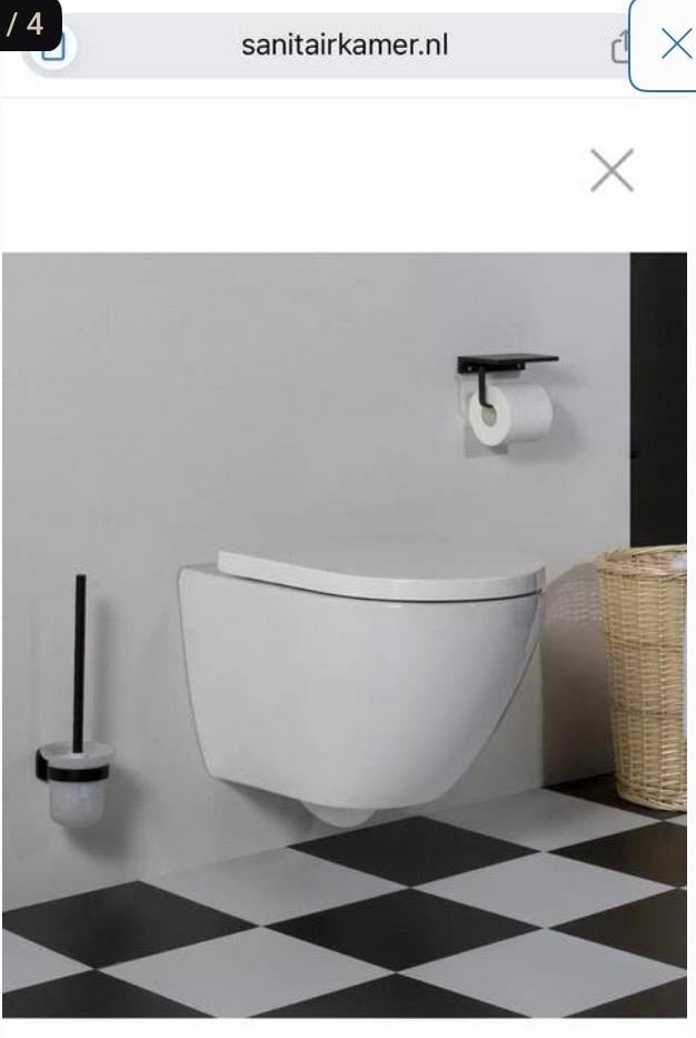 Saniclear Jama compact randloos hangtoilet softclose zitting, Ophalen, Nieuw, Toilet