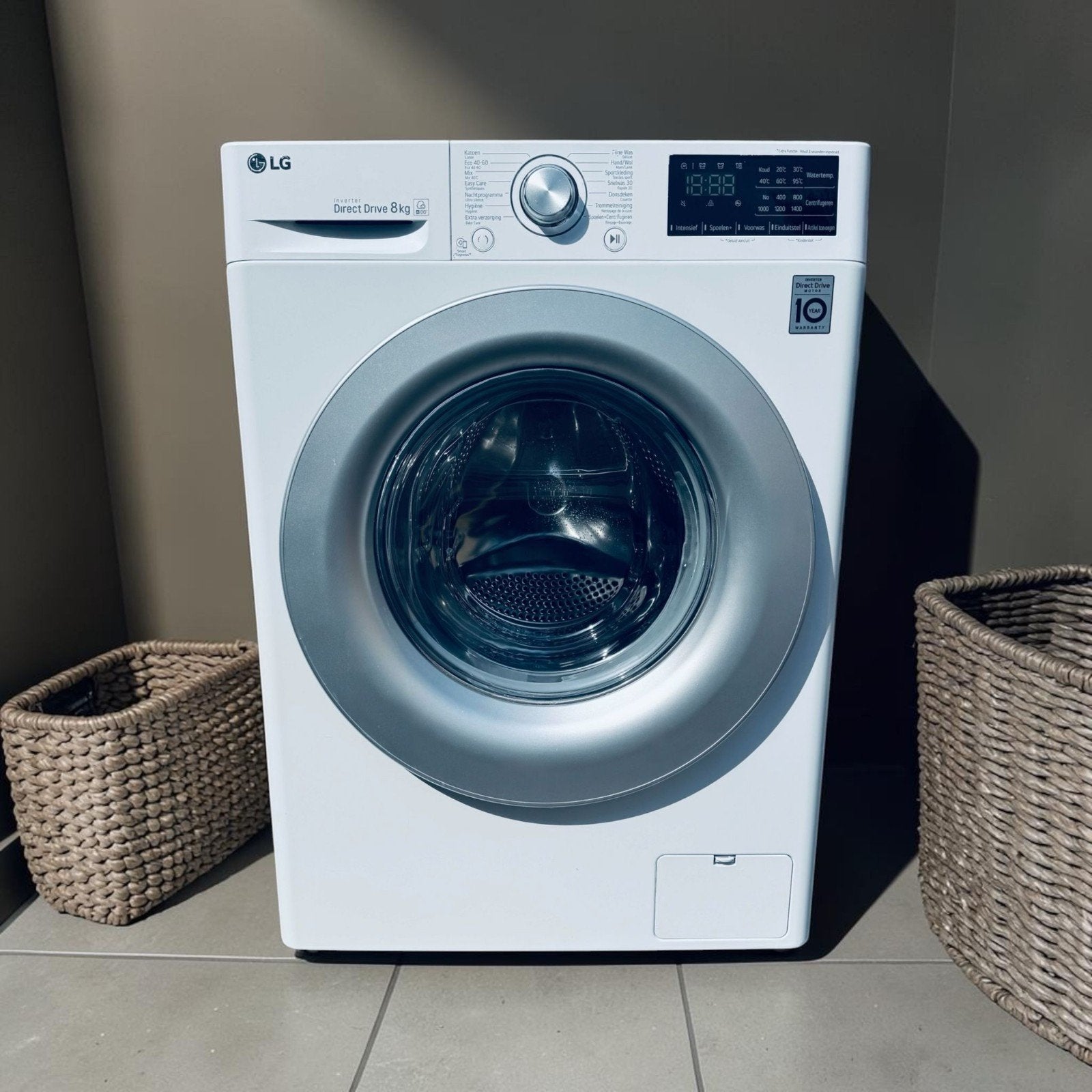 LG Direct Drive 8kg Smart AI DD+ Wasmachine Nieuwstaat, Ophalen, 1200 tot 1600 toeren, 8 tot 10 kg, Zo goed als nieuw