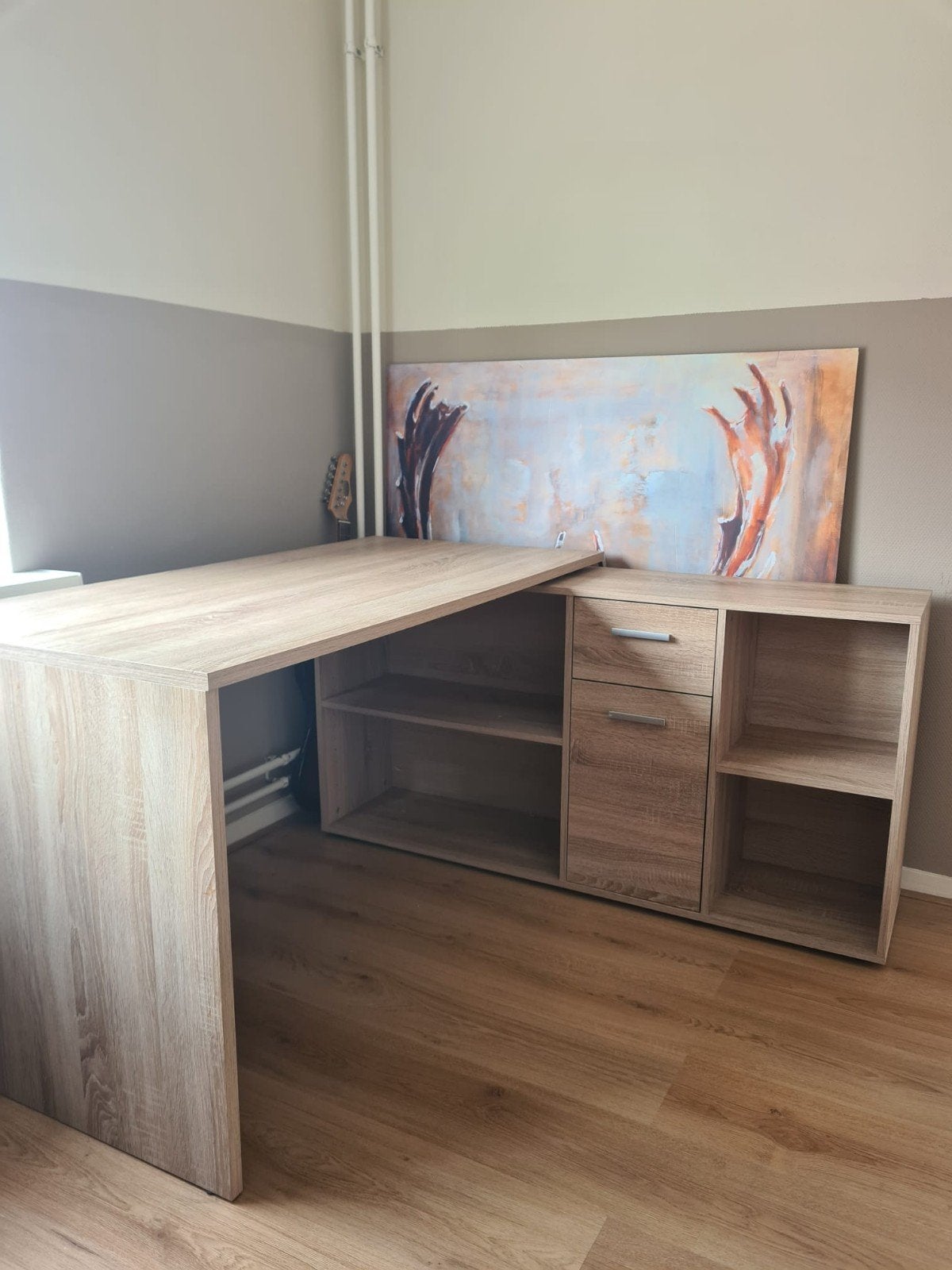 Hoekbureau, Huis en Inrichting, Bureaus, Gebruikt, 135 cm, Demontabel, Spaanplaat of MDF