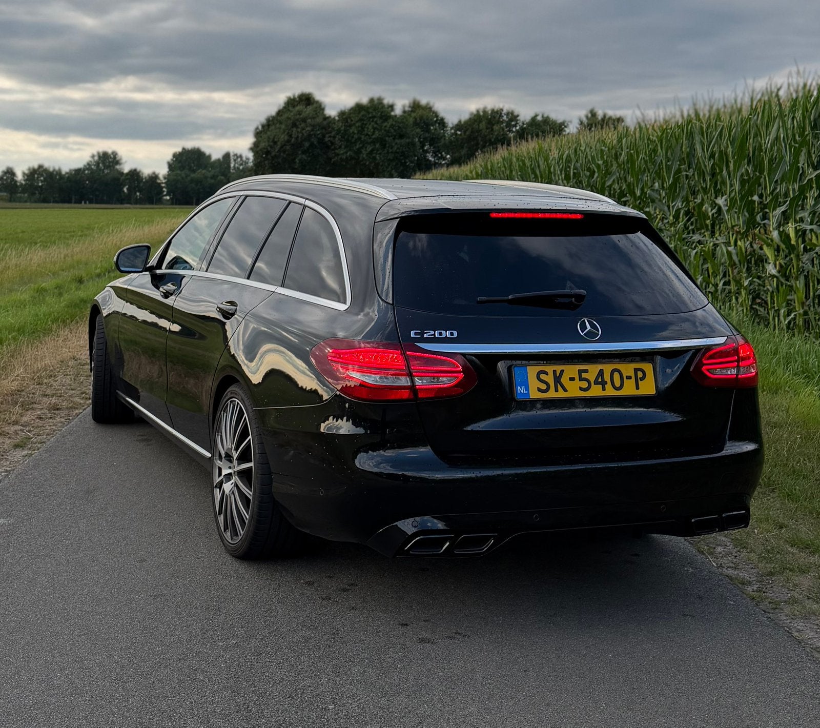 Mercedes-Benz C-Klasse 2.0 C200 Estate AUT 2017, Auto's, Achterwielaandrijving, 1800 kg, Zwart, 4 cilinders