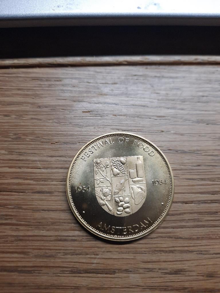 Bronzen Mokum Daalder 1984, Postzegels en Munten, Penningen en Medailles, Ophalen of Verzenden, Brons