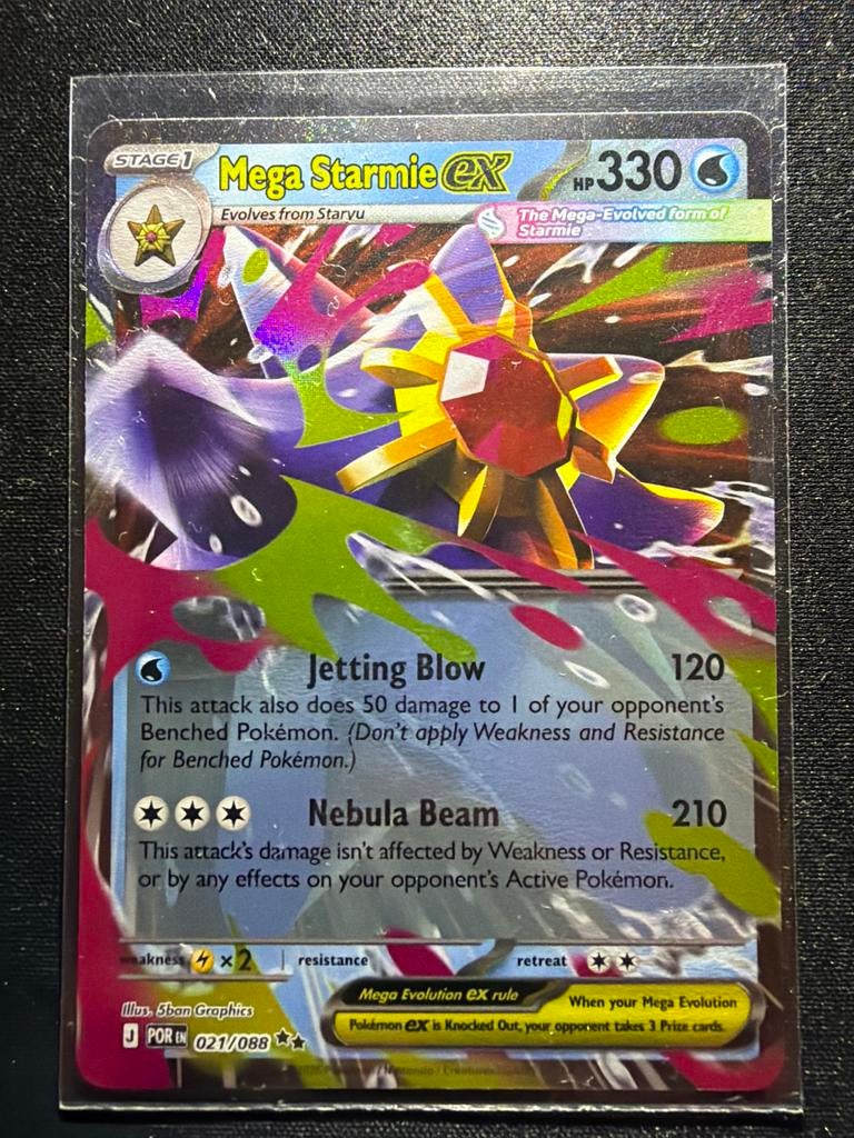 Mega Starmie ex 021/088, Ophalen of Verzenden, Zo goed als nieuw, Losse kaart, Foil
