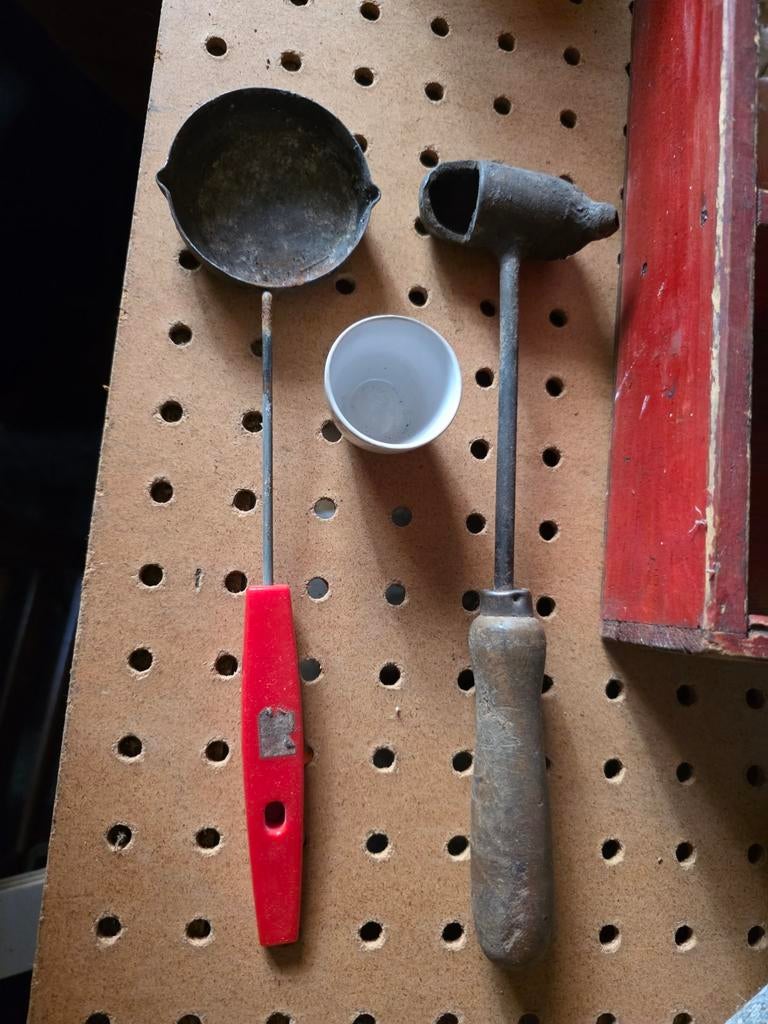 Setje om tin te gieten voor verzamelaars en hobbyisten, Ophalen of Verzenden, Gebruikt