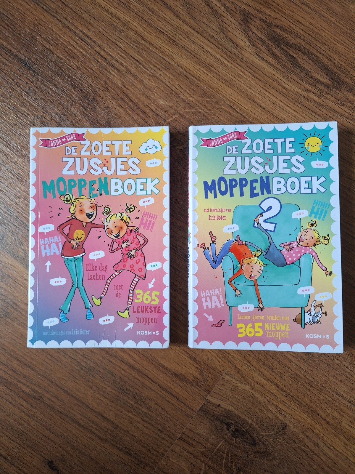 De Zoete Zusjes moppenboek deel 1 en 2, Boeken, Ophalen, Zo goed als nieuw, Moppen